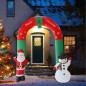 Brama Bramka Dmuchana Ozdoba Świąteczna Mikołaj Bałwan na Święta Duża 240cm