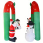Brama Bramka Dmuchana Ozdoba Świąteczna Mikołaj Bałwan na Święta Duża 240cm
