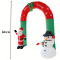 Brama Bramka Dmuchana Ozdoba Świąteczna Mikołaj Bałwan na Święta Duża 240cm