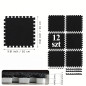 Puzzle Piankowe EVA Mata Pluszowa Dywan Podłogowa Czarne 30x30cm-12szt.