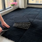 Puzzle Piankowe EVA Mata Pluszowa Dywan Podłogowa Czarne 30x30cm-12szt.