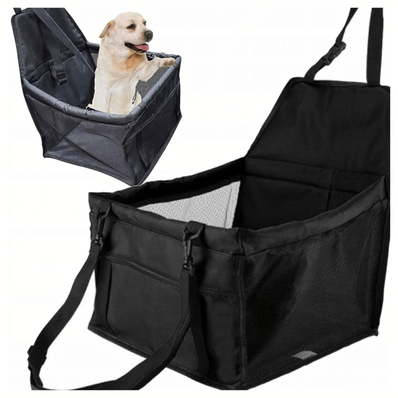 Transporter / fotelik samochodowy dla psa, kota czarny 40 x 30 x 25 cm Transporter / fotelik samochodowy dla psa, kota czarny 40 x 30 x 25 cm